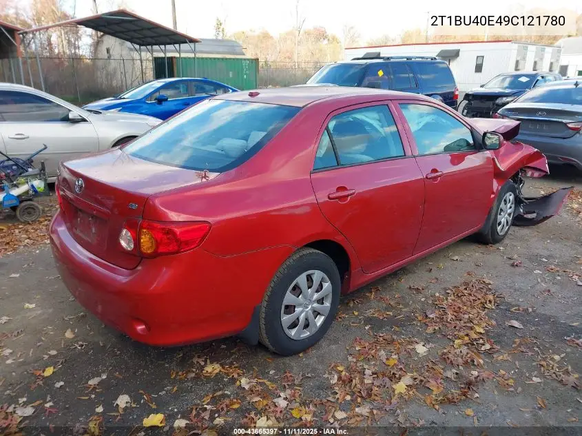 2T1BU40E49C121780 2009 Toyota Corolla Le