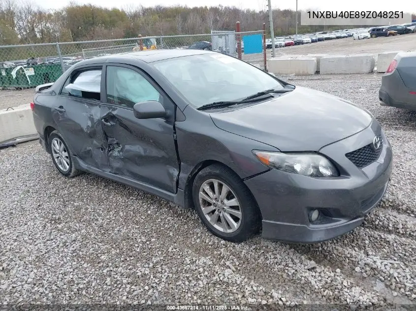 1NXBU40E89Z048251 2009 Toyota Corolla S