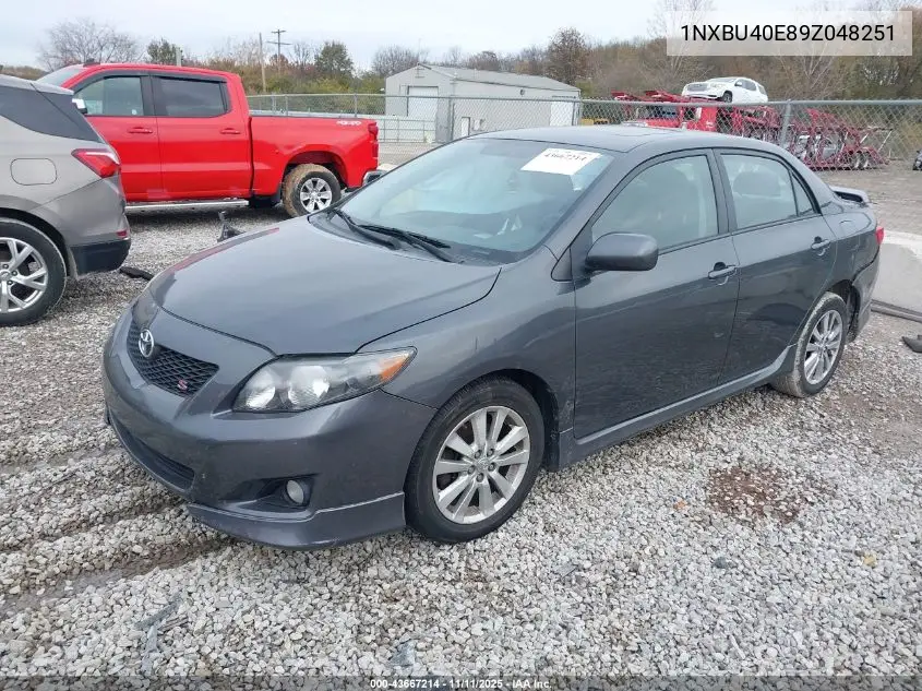 1NXBU40E89Z048251 2009 Toyota Corolla S