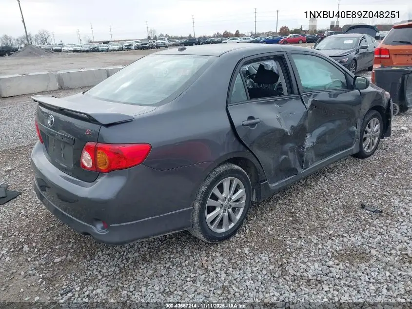1NXBU40E89Z048251 2009 Toyota Corolla S