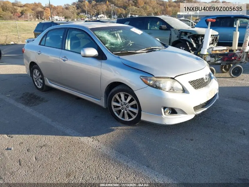 1NXBU40E99Z005635 2009 Toyota Corolla S