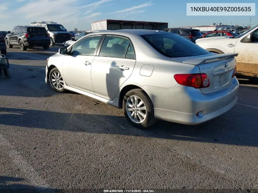 1NXBU40E99Z005635 2009 Toyota Corolla S