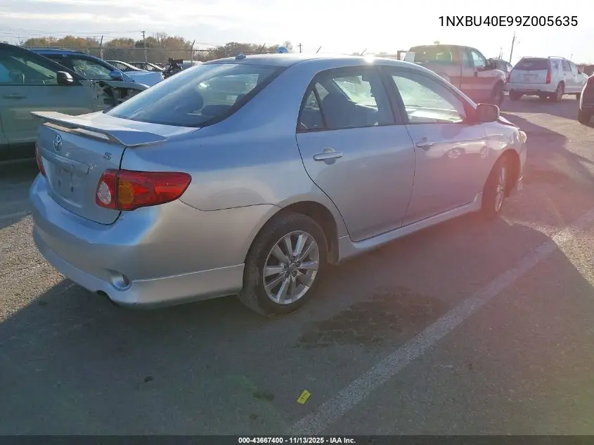 1NXBU40E99Z005635 2009 Toyota Corolla S