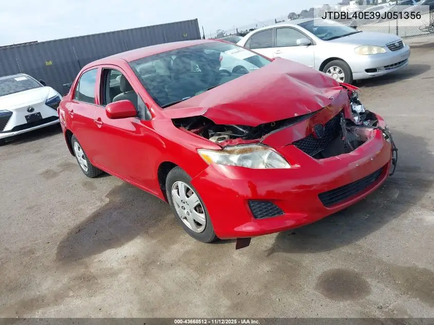 JTDBL40E39J051356 2009 Toyota Corolla Le
