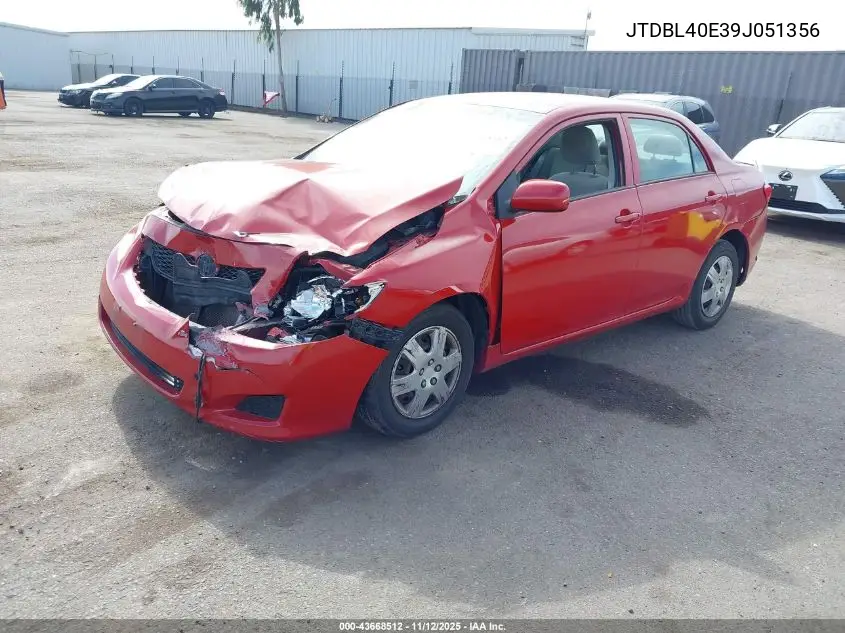 JTDBL40E39J051356 2009 Toyota Corolla Le
