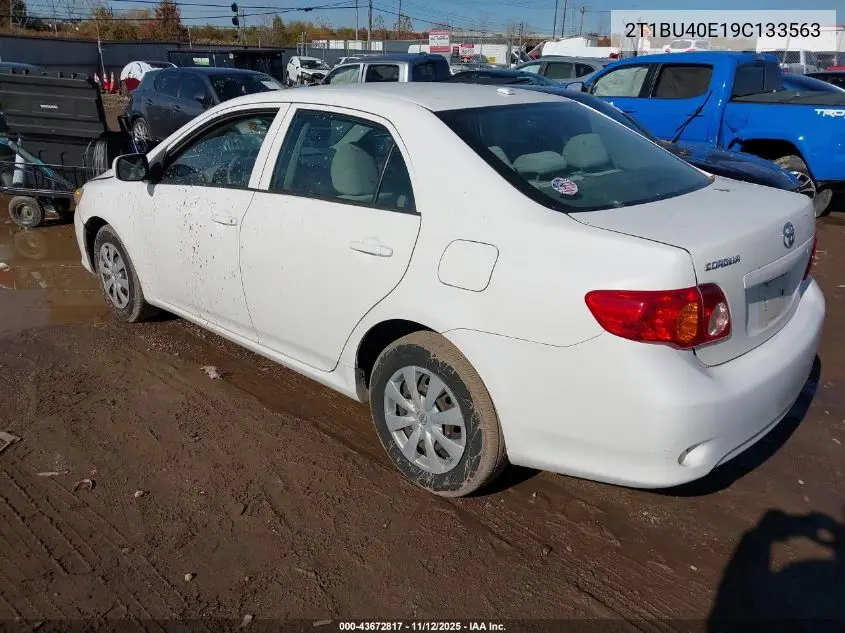 2T1BU40E19C133563 2009 Toyota Corolla Le