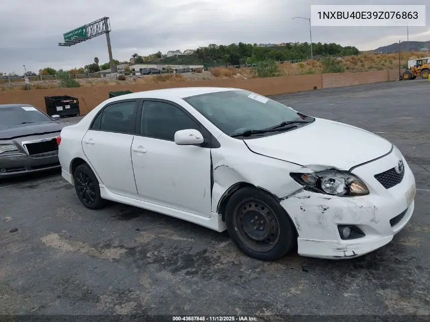 1NXBU40E39Z076863 2009 Toyota Corolla S