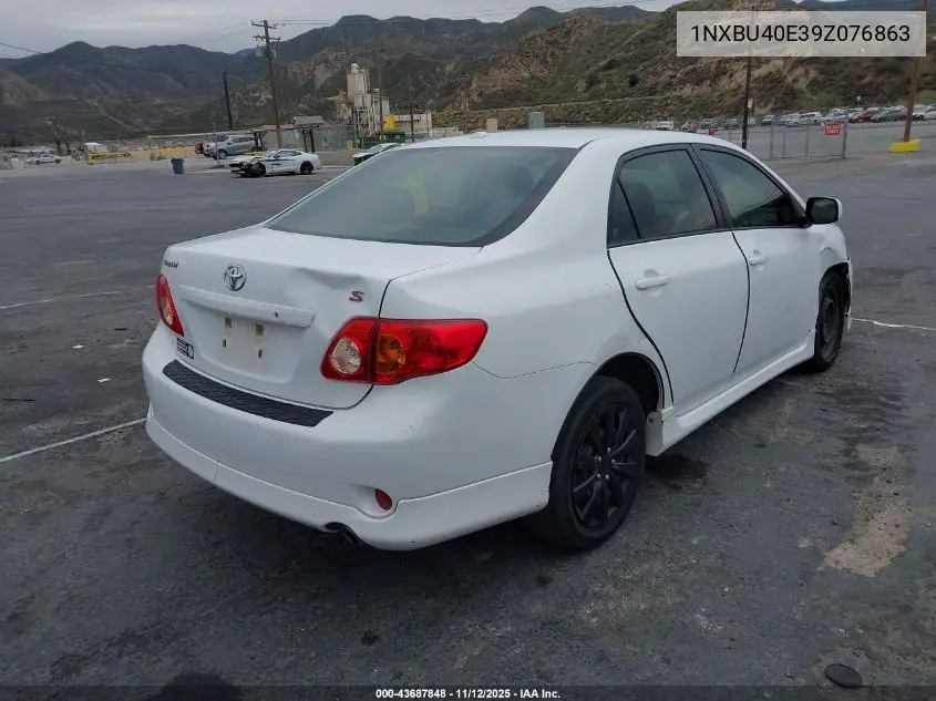 1NXBU40E39Z076863 2009 Toyota Corolla S