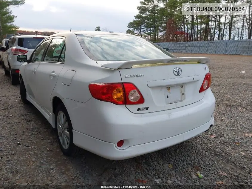2T1BU40E09C070584 2009 Toyota Corolla S