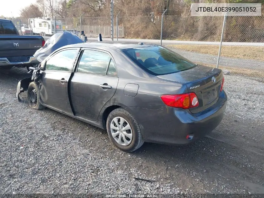 JTDBL40E399051052 2009 Toyota Corolla Le