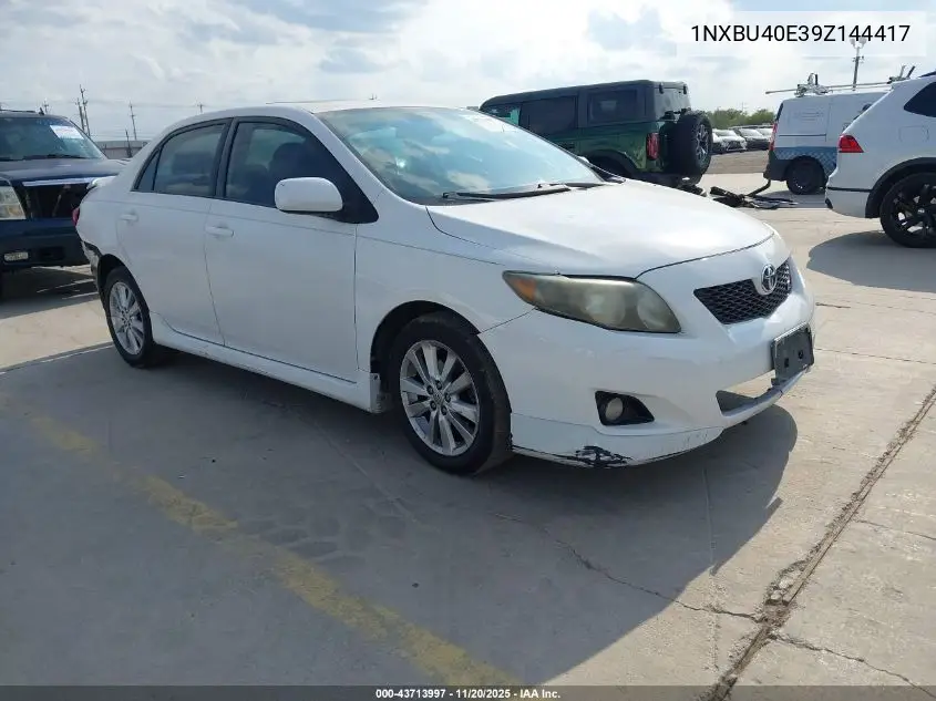 1NXBU40E39Z144417 2009 Toyota Corolla S
