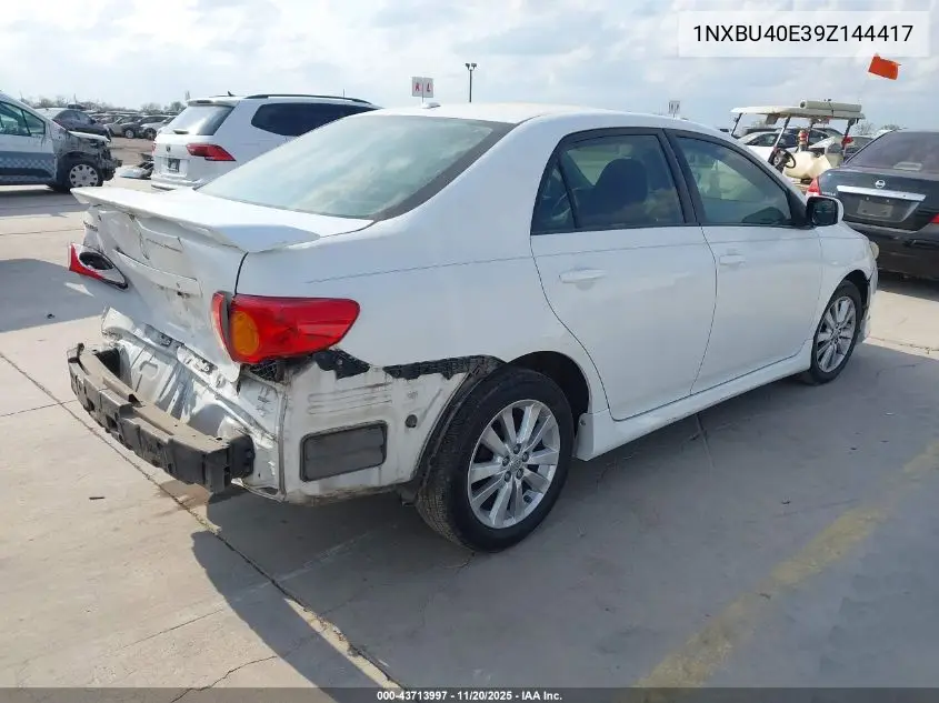 1NXBU40E39Z144417 2009 Toyota Corolla S