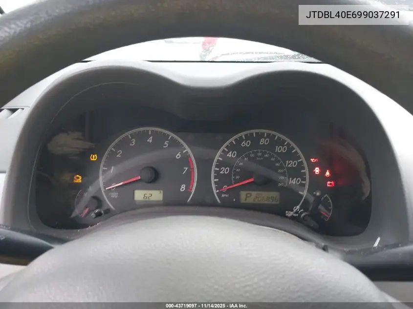 JTDBL40E699037291 2009 Toyota Corolla Le