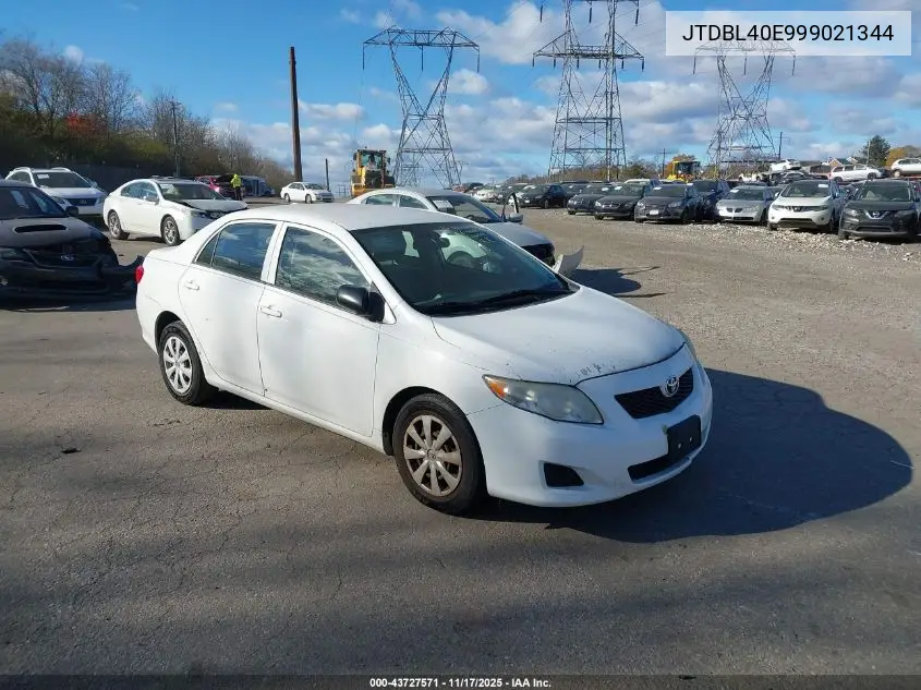 JTDBL40E999021344 2009 Toyota Corolla