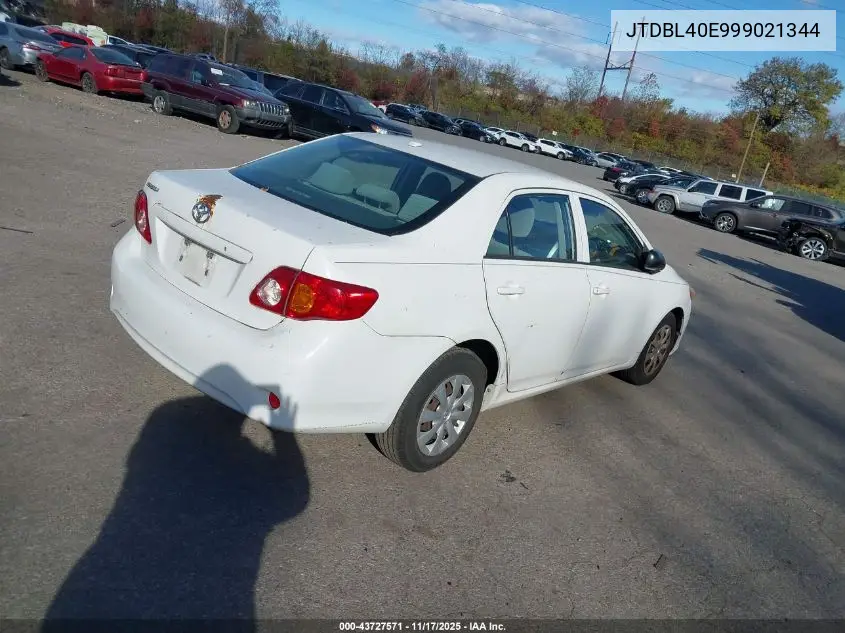 JTDBL40E999021344 2009 Toyota Corolla
