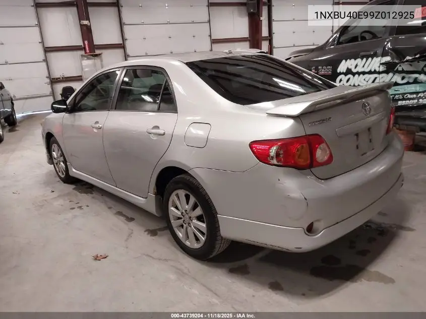 1NXBU40E99Z012925 2009 Toyota Corolla S