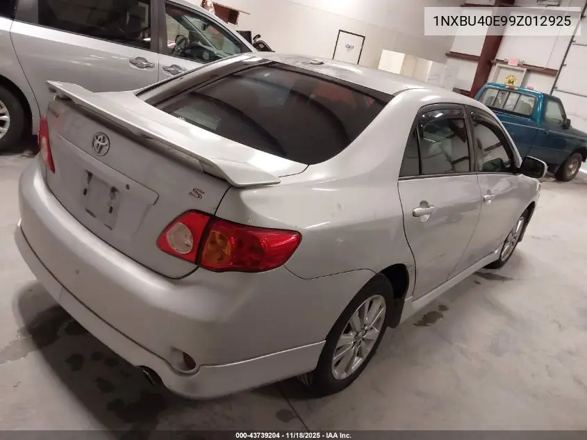 1NXBU40E99Z012925 2009 Toyota Corolla S