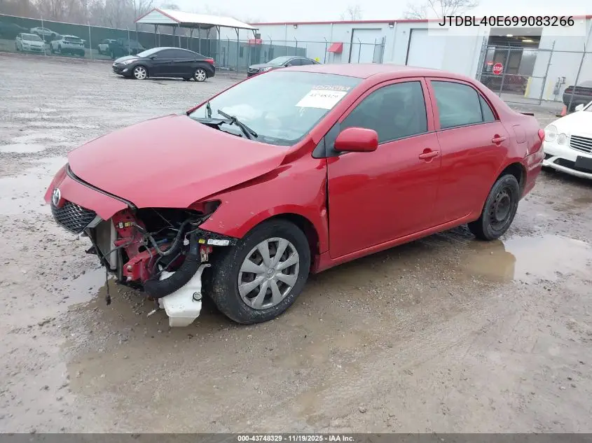 JTDBL40E699083266 2009 Toyota Corolla Le
