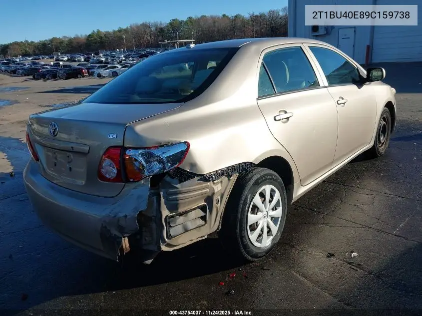 2T1BU40E89C159738 2009 Toyota Corolla Le