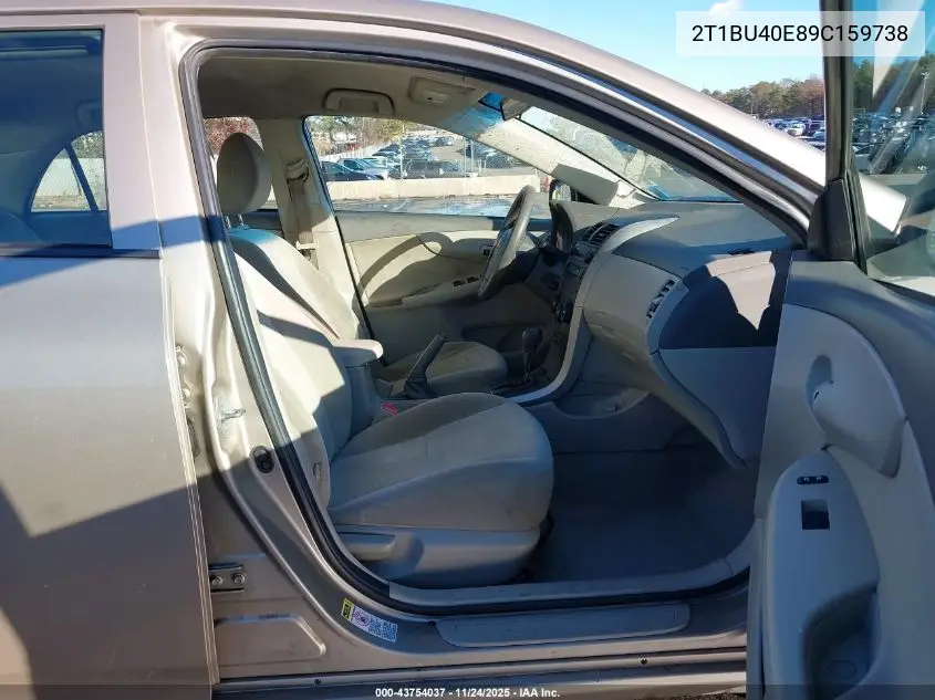 2T1BU40E89C159738 2009 Toyota Corolla Le