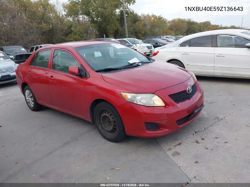 1NXBU40E59Z136643 2009 Toyota Corolla Le