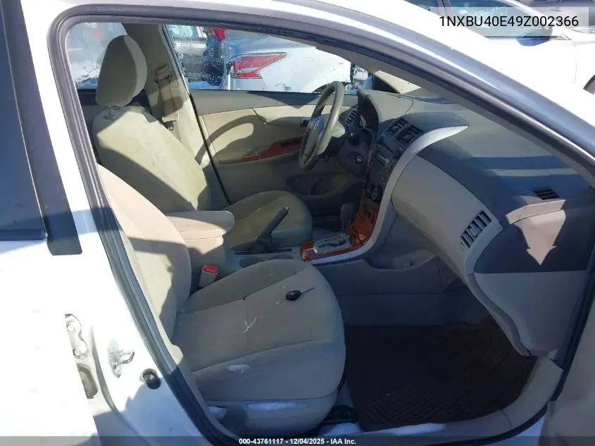 1NXBU40E49Z002366 2009 Toyota Corolla Xle