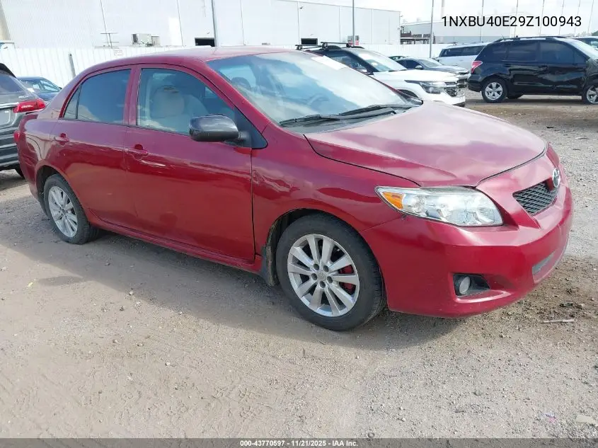 1NXBU40E29Z100943 2009 Toyota Corolla Le