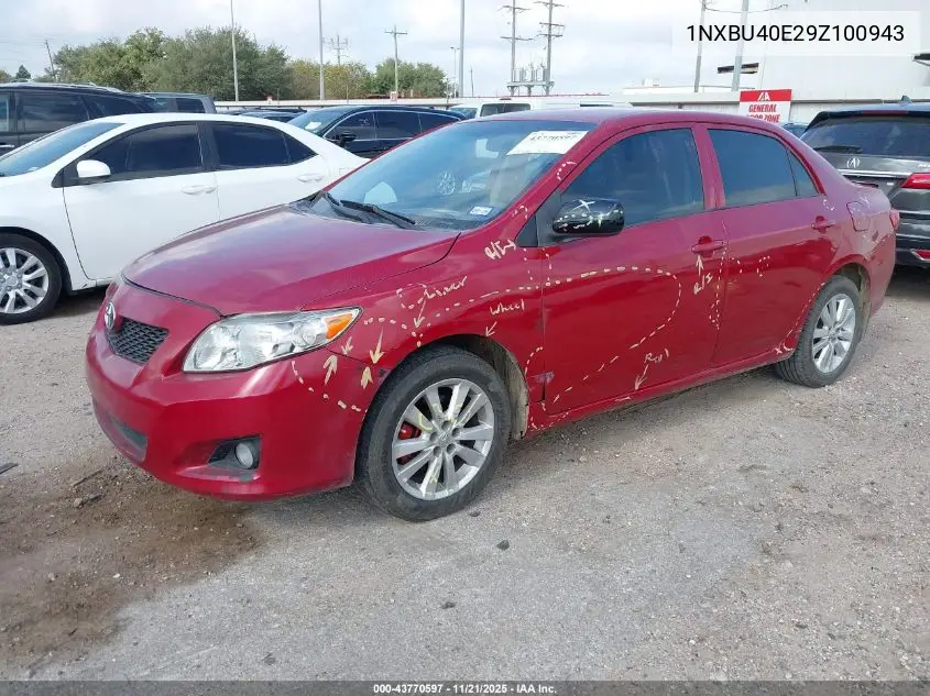 1NXBU40E29Z100943 2009 Toyota Corolla Le