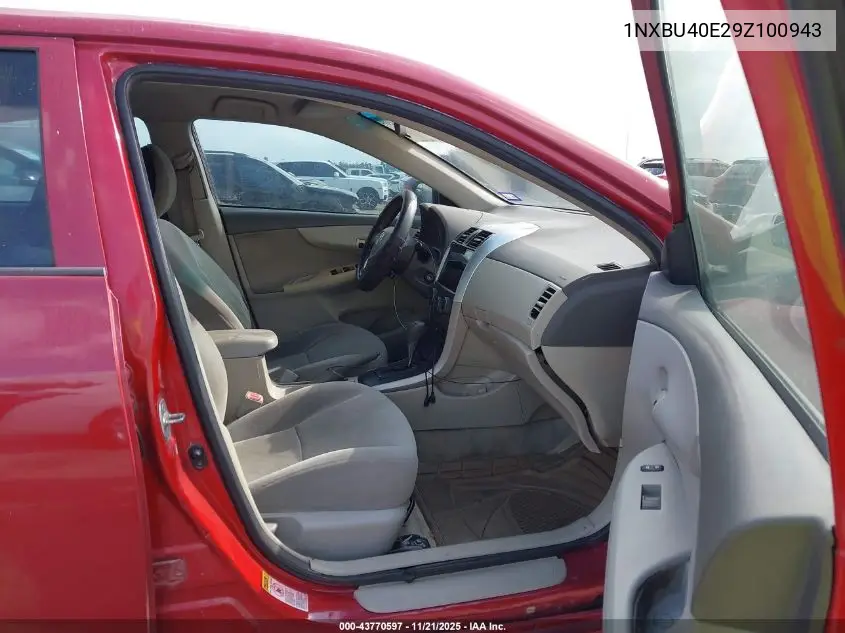1NXBU40E29Z100943 2009 Toyota Corolla Le