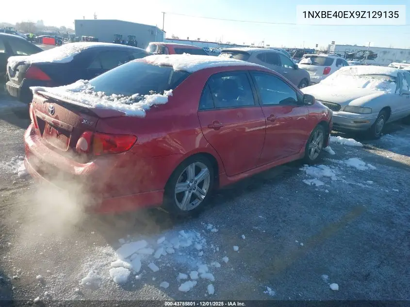 1NXBE40EX9Z129135 2009 Toyota Corolla Xrs