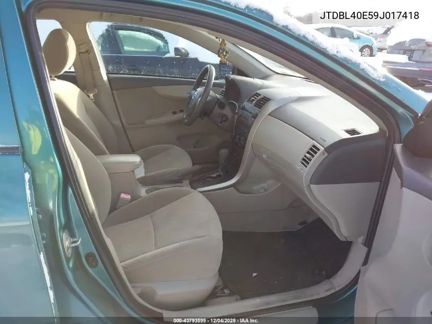 JTDBL40E59J017418 2009 Toyota Corolla Le