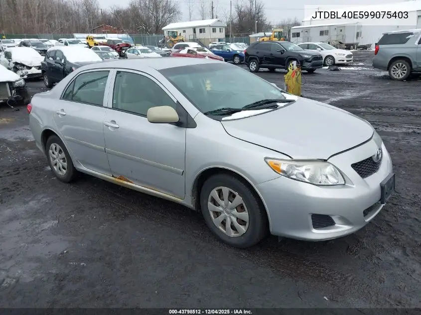 JTDBL40E599075403 2009 Toyota Corolla Le
