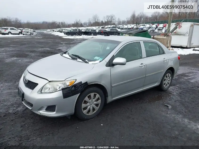 JTDBL40E599075403 2009 Toyota Corolla Le