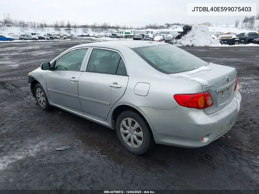 JTDBL40E599075403 2009 Toyota Corolla Le