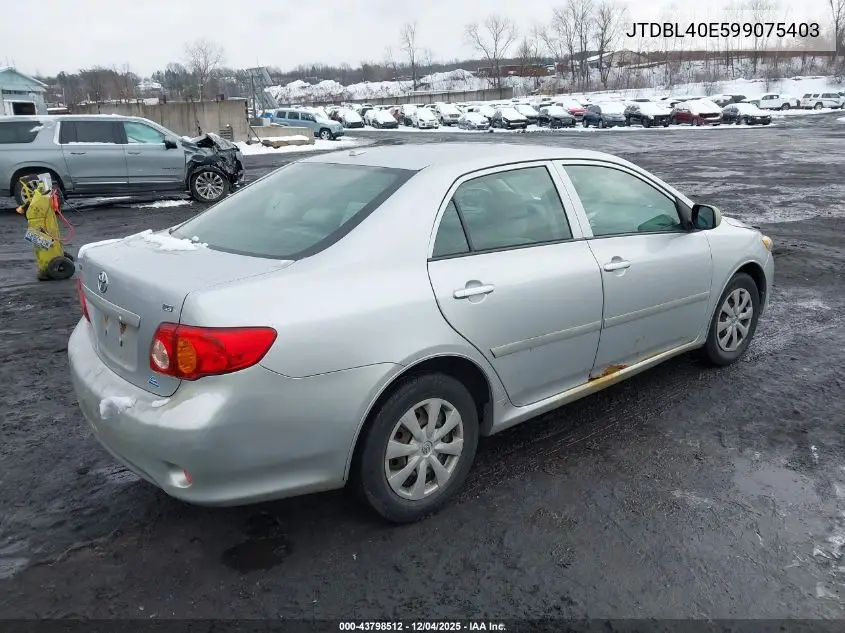 JTDBL40E599075403 2009 Toyota Corolla Le