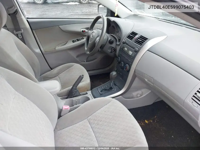 JTDBL40E599075403 2009 Toyota Corolla Le