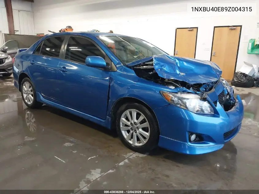 1NXBU40E89Z004315 2009 Toyota Corolla S