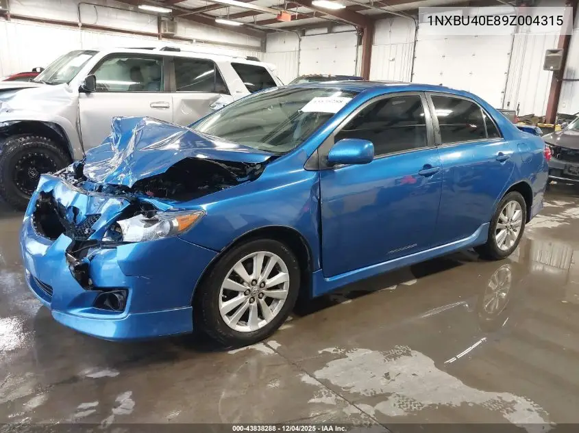 1NXBU40E89Z004315 2009 Toyota Corolla S
