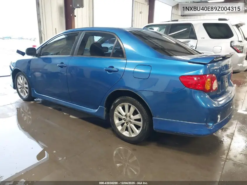 1NXBU40E89Z004315 2009 Toyota Corolla S