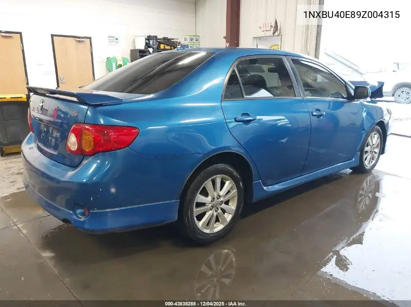 1NXBU40E89Z004315 2009 Toyota Corolla S