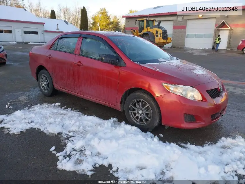 JTDBL40E29J022348 2009 Toyota Corolla Le