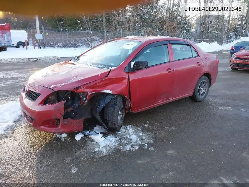 JTDBL40E29J022348 2009 Toyota Corolla Le
