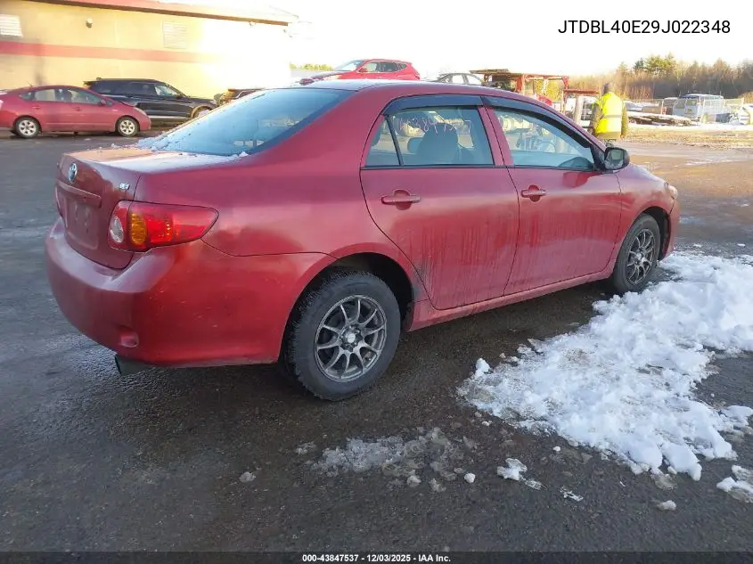 JTDBL40E29J022348 2009 Toyota Corolla Le