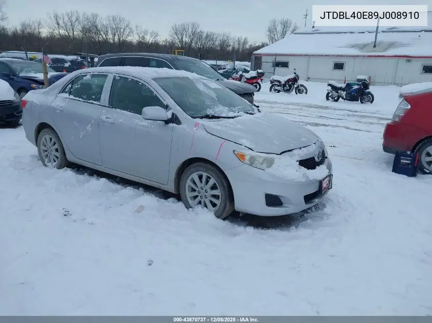 JTDBL40E89J008910 2009 Toyota Corolla Le