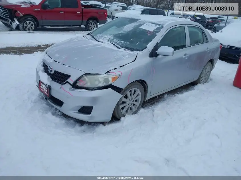 JTDBL40E89J008910 2009 Toyota Corolla Le