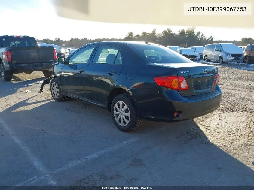 JTDBL40E399067753 2009 Toyota Corolla Le