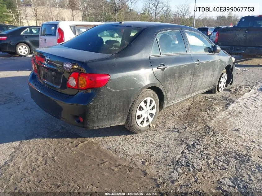 JTDBL40E399067753 2009 Toyota Corolla Le