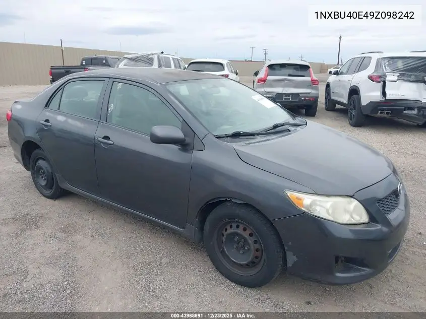 1NXBU40E49Z098242 2009 Toyota Corolla Le
