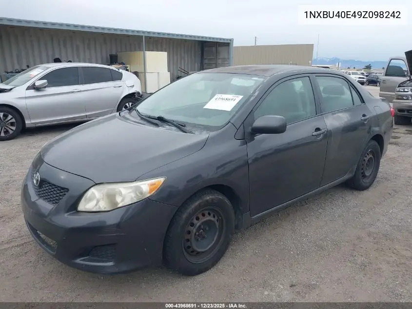 1NXBU40E49Z098242 2009 Toyota Corolla Le