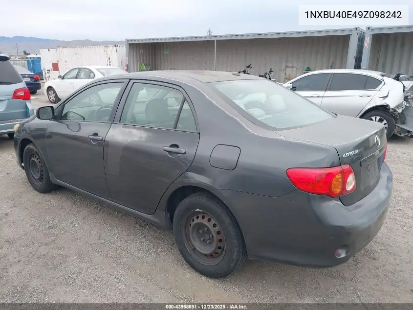 1NXBU40E49Z098242 2009 Toyota Corolla Le